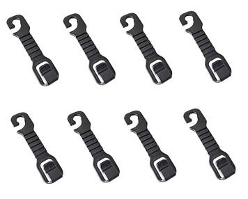 Гачки вішалки на підголівник в автомобіль iCar 8 шт Чорні (050731)