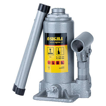 Домкрат гідравлічний пляшковий 3т H 175-345 мм Standard SIGMA (6106031)