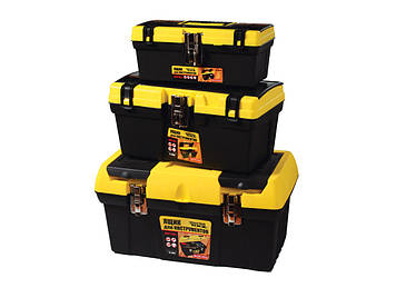 Ящики для інструменту MASTERTOOL комплект 3 шт 12.5"+16"+19" металеві замки (79-2038/2039/3052) 79-2001