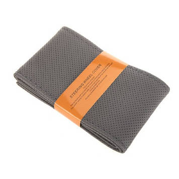 Обплетення чохол на кермо зі шкірозамінника, BTB 37-38 см, сіра