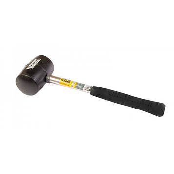 Киянка гумова MASTERTOOL 55 мм 340 г металева ручка чорна 02-1301