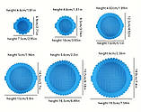 Набір силіконових форм 6 шт, силіконова форма для запікання в аерофритюрниці, аерогрилі блакитна, фото 2