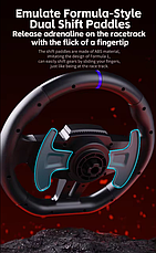 Ігрове кермо з педалями и коробкою передач | PXN TrackForce-1 | PXN-V9GEN2 | PS4, PS3, Xbox X/S, PC | комплектація: кермо, педалі,, фото 5