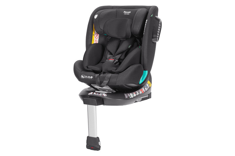 Автокрісло дитяче з опорною стійкою Revolt Carrello CRL-15805/1 Space Black i-Size 40-150см Isofix, поворот