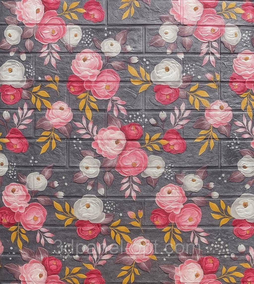 Самоклеюча 3D панель "Квітуче Дерево" 77×70 см товщина 4 мм, фото 1