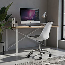 Крісло Viena на колесах біле з чорним сидінням (947), фото 2