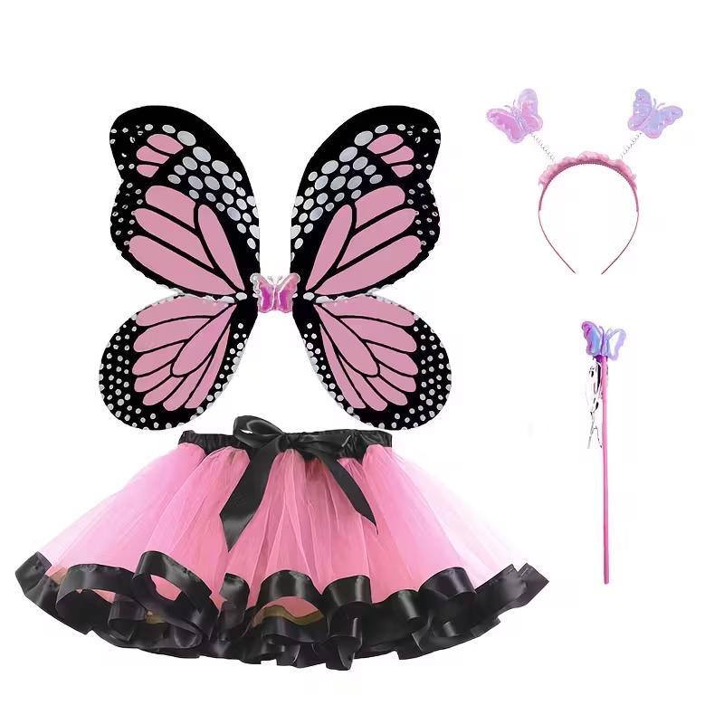 Карнавальний костюм Метелики дитячий рожевий, фото 1
