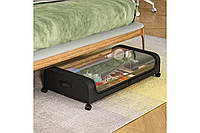 Підкроватний органайзер 77,5*43,5*17,5 см для зберігання речей на колесах пластиковий місткий kalyna