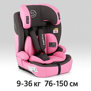 Дитяче автокрісло Sesttino Rocker рожеве — універсальне автокрісло 9–36 кг з боковим захистом і регульованим підголівником