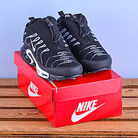 Термо Зимние Кроссовки Nike Air Max TN черные с белым