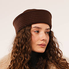 Морячка жіноча берет KENT&AVER кашемір шоколад 57-58