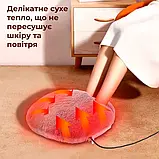 М'яка USB електрогрілка для ніг портативна, зі штучного хутра, з низьким енергоспоживанням, для дому та офісу, фото 3