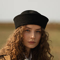 Морячка жіноча берет KENT&AVER кашемір чорна 57-58