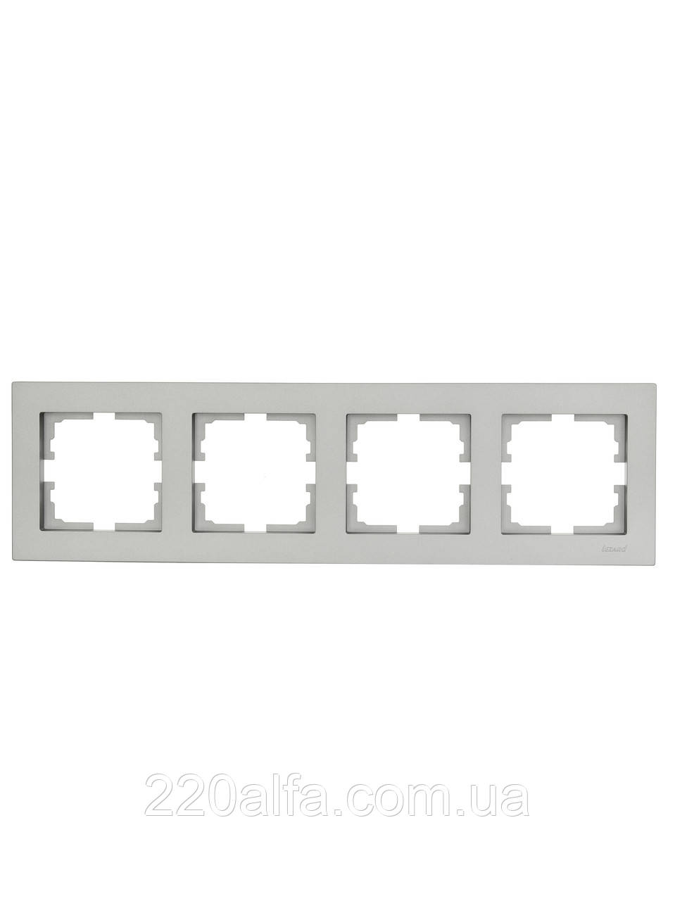 Рамка 4-тя горизонтальна LEZARD VESNA сіра (10 шт./120 шт.), фото 1
