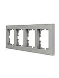 Рамка 4-тя горизонтальна LEZARD VESNA сіра (10 шт./120 шт.), фото 2