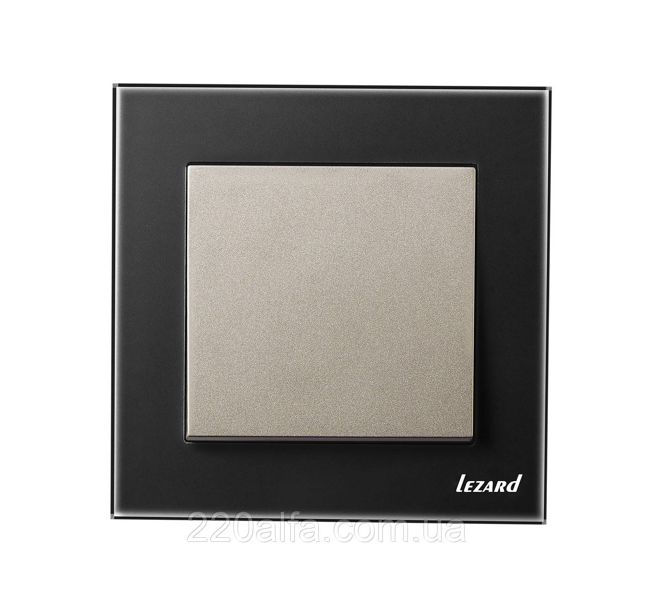 Рамка потрійна горизонтальна б/вст чорна матова LEZARD VESNA, фото 1