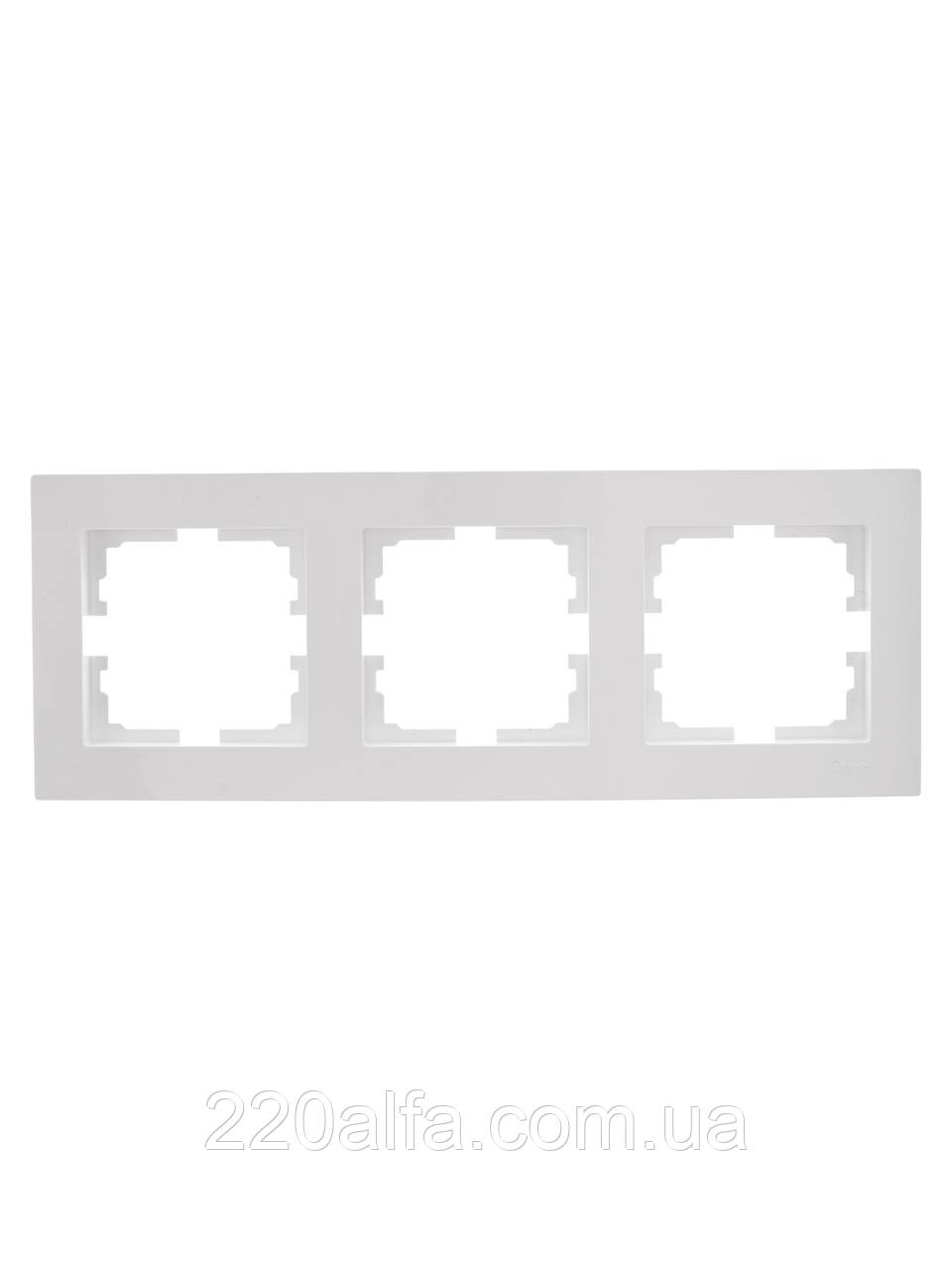 Рамка 3-тя горизонтальна LEZARD VESNA біла (10 шт./120 шт.), фото 1