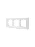 Рамка 3-тя горизонтальна LEZARD VESNA біла (10 шт./120 шт.), фото 3
