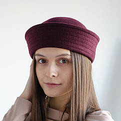 Морячка жіноча берет KENT&AVER кашемір бордо 57-58
