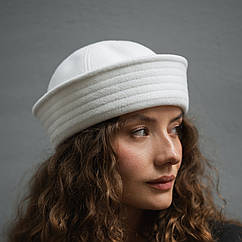 Морячка жіноча берет KENT&AVER кашемір біла 57-58