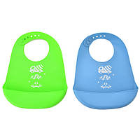 Слюнявчик силиконовый Stenson MH-3404-1 29х23 см lamp