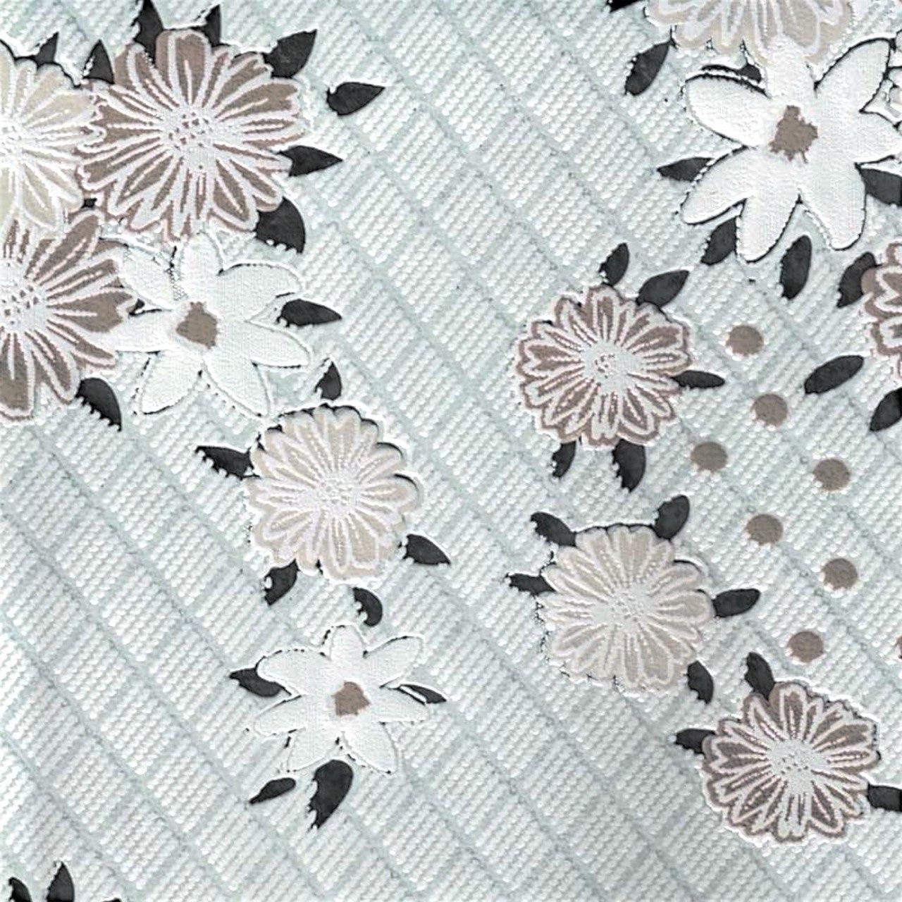 Біла з бежевим клейончата скатертина  на кухонний стіл Ажур