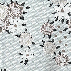 Біла з бежевим клейончата скатертина  на кухонний стіл Ажур