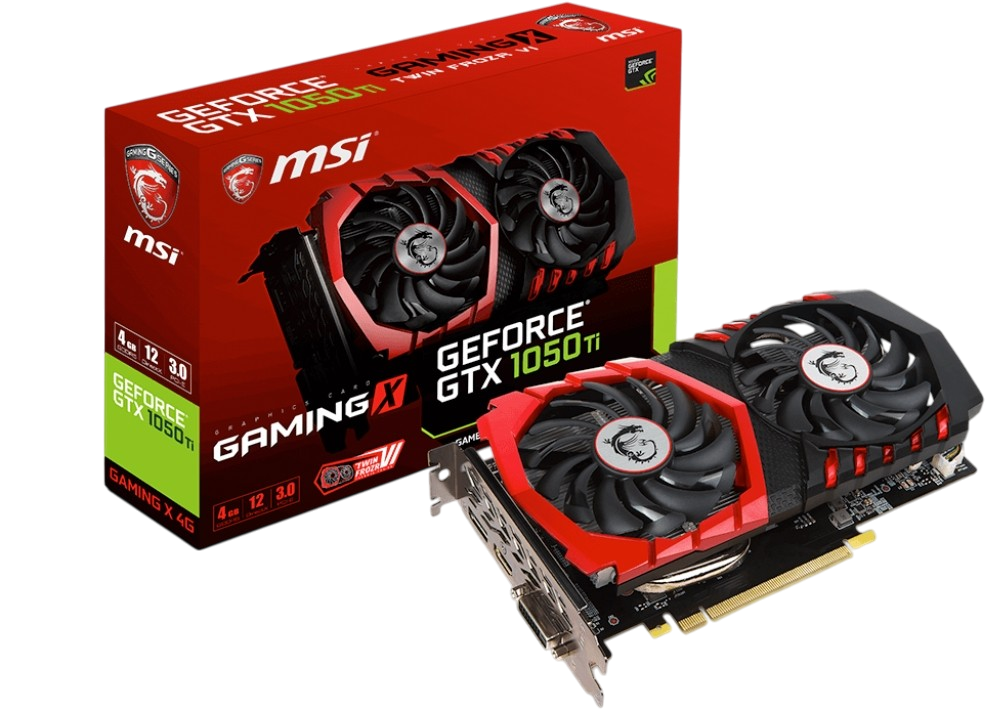 Відеокарта GeForce GTX 1050 Ti 4GB MSI Gaming (GTX 1050 Ti GAMING 4G) Б/В
