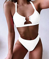 Жіночий купальник роздільний 14335 L білий kalyna