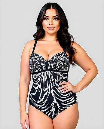 Злити жіночий купальник Z.Five 55585 чорний 48 50 52 54 56 український розмір, фото 1