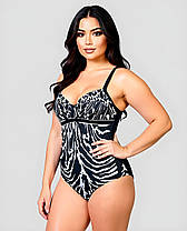 Злити жіночий купальник Z.Five 55585 чорний 48 50 52 54 56 український розмір, фото 3