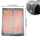 Електропростирадло з підігрівом 160x150 см USB живлення для дому та подорожей, фото 6