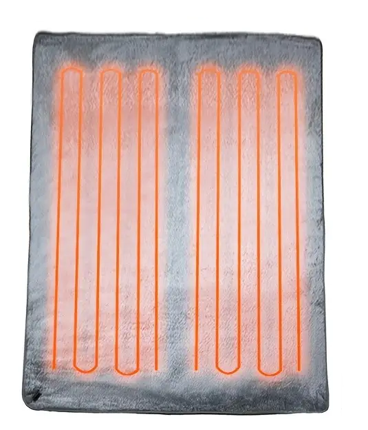 Електропростирадло з підігрівом 160x150 см USB живлення для дому та подорожей, фото 1