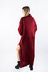 Плаття максі вʼязане з горловиною бургунді 102356 (2000000155784), фото 3