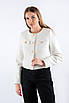 Жакет твідовий укорочений білий 41421-1 (2000000155814), фото 3