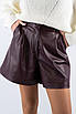 Шорти з екошкіри марсала 35002 (2000000156088), фото 2