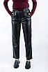 Штани на завʼязках екошкіра чорні 30013 (2000000156545), фото 2