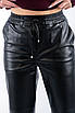 Штани на завʼязках екошкіра чорні 30013 (2000000156545), фото 4