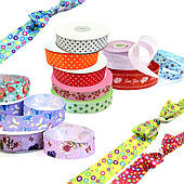 Стрічка атласна з малюнком 2.5 см оптом