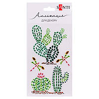 Аплікація зі страз самоклеючих Santi Trendy Cactus 742536 9.5х5 см kalyna