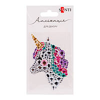 Аплікація зі страз самоклеючих Santi Єдиноріг 743025 7х9 см kalyna