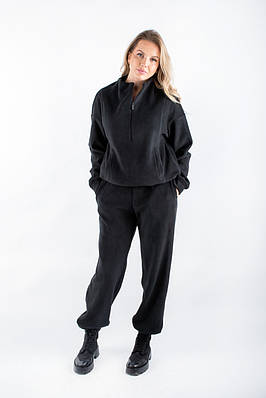 Костюм спортивний утеплений чорний 70002 (2000000157283)