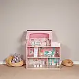 Дерев’яний будиночок для ляльок Kruzzel 26364 (3 поверхи, LED-підсвітка, меблі в комплекті), фото 6