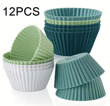 Силіконові форми для кексів та мафінів 12штук SAM-1212