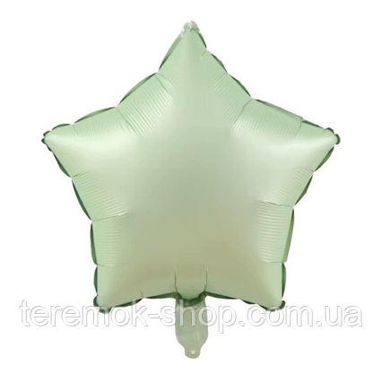 Куля фольгована зірка Оливкова матова 45 см 18"