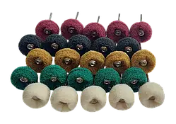 Полірувальний круг 25 мм 120 180 320 400 гд для гравера 25 шт (001222)