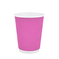 Стакан паперовий 450 мл гофрований “Bloomy Rose” — 20 шт/уп / 24 уп.ящ