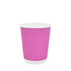 Стакан паперовий 250 мл гофрований “Bloomy Rose” — 30 шт/уп / 28уп.ящ