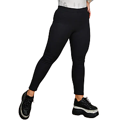 Лосини в рубчик, 54-60, Чорні / Жіночі легінси / Лосини безшовні / Легінси в рубчик / Лосини з високою посадкою