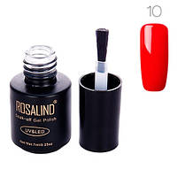 Гель-лак для нігтів манікюру 7мл Rosalind, шеллак, 10 темно-червоний kalyna